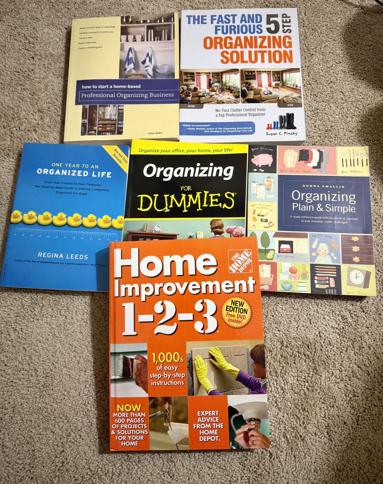 DIY/Organizing Books (set of 6)