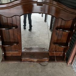 Queen Headboard And Mirror And Frame