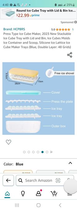 Silicone Ice Cube Tray With Lid and Bin by Ice Lattice