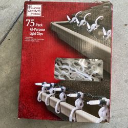 Brand New 75pk Light Clips x3