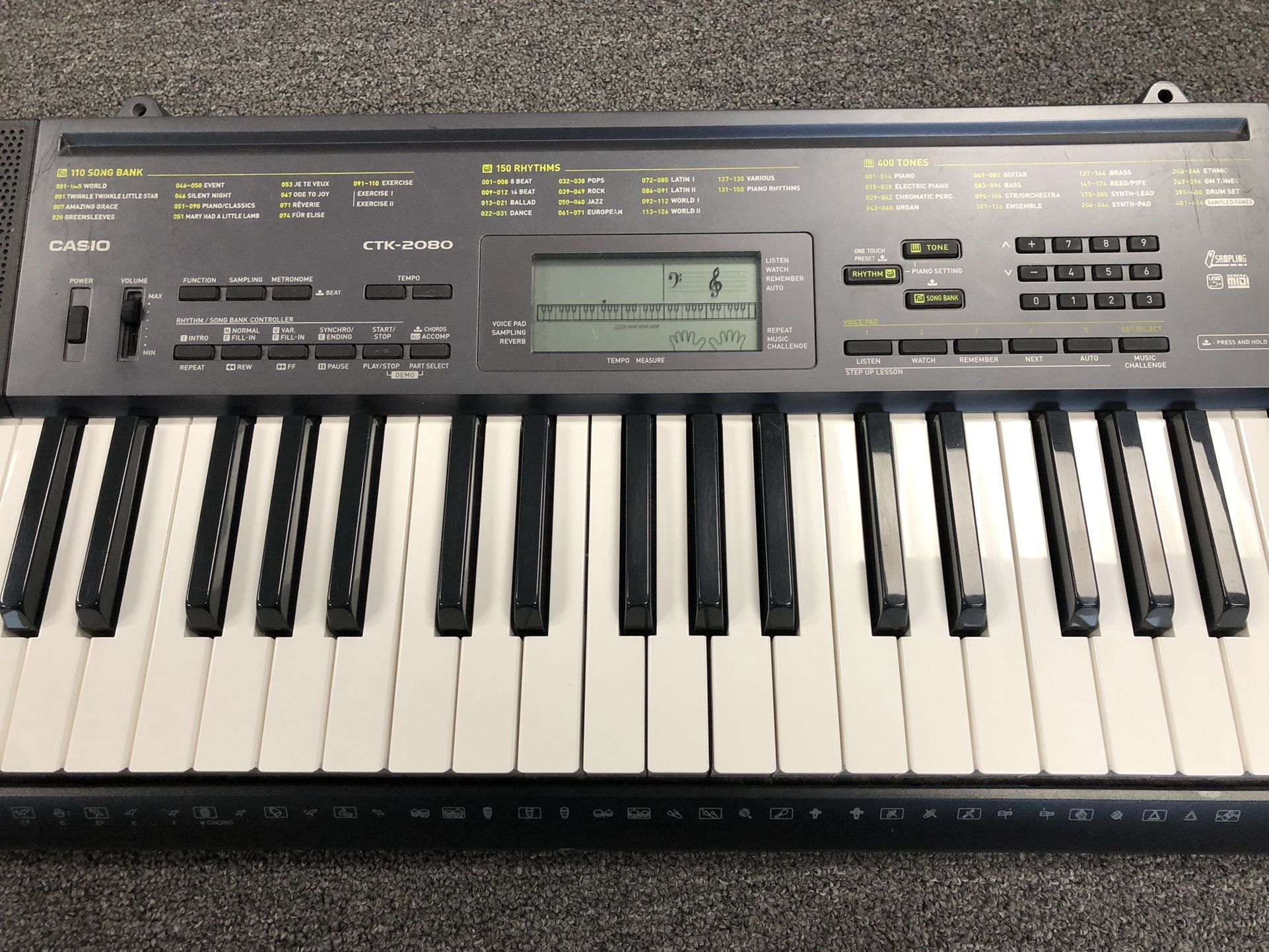 Casio CTS-2080 Electronic Keyboard(61 Key 110 Songs 150 Rhythms 400 Tones)