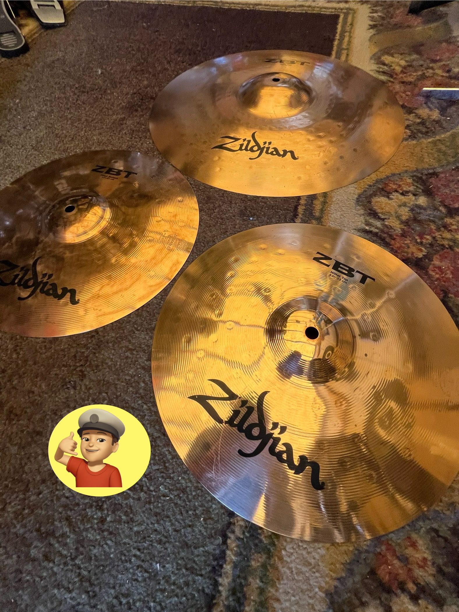 π₯ New 3 Piece Zildjian Cymbal Set for Drum Set