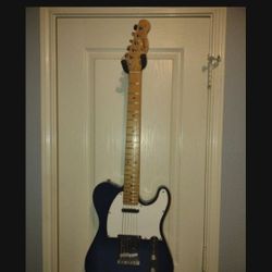Ol Blue Squier Telecaster Guitar EXC Pro Fret-level Setup Strings<150!