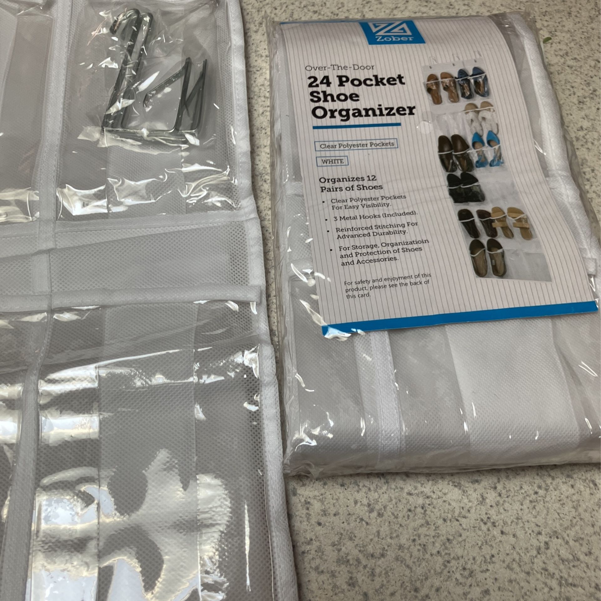 2 Large Laundry Bags. 2 12 Pairs Over The Door Shoe Organizer Great For College Students.