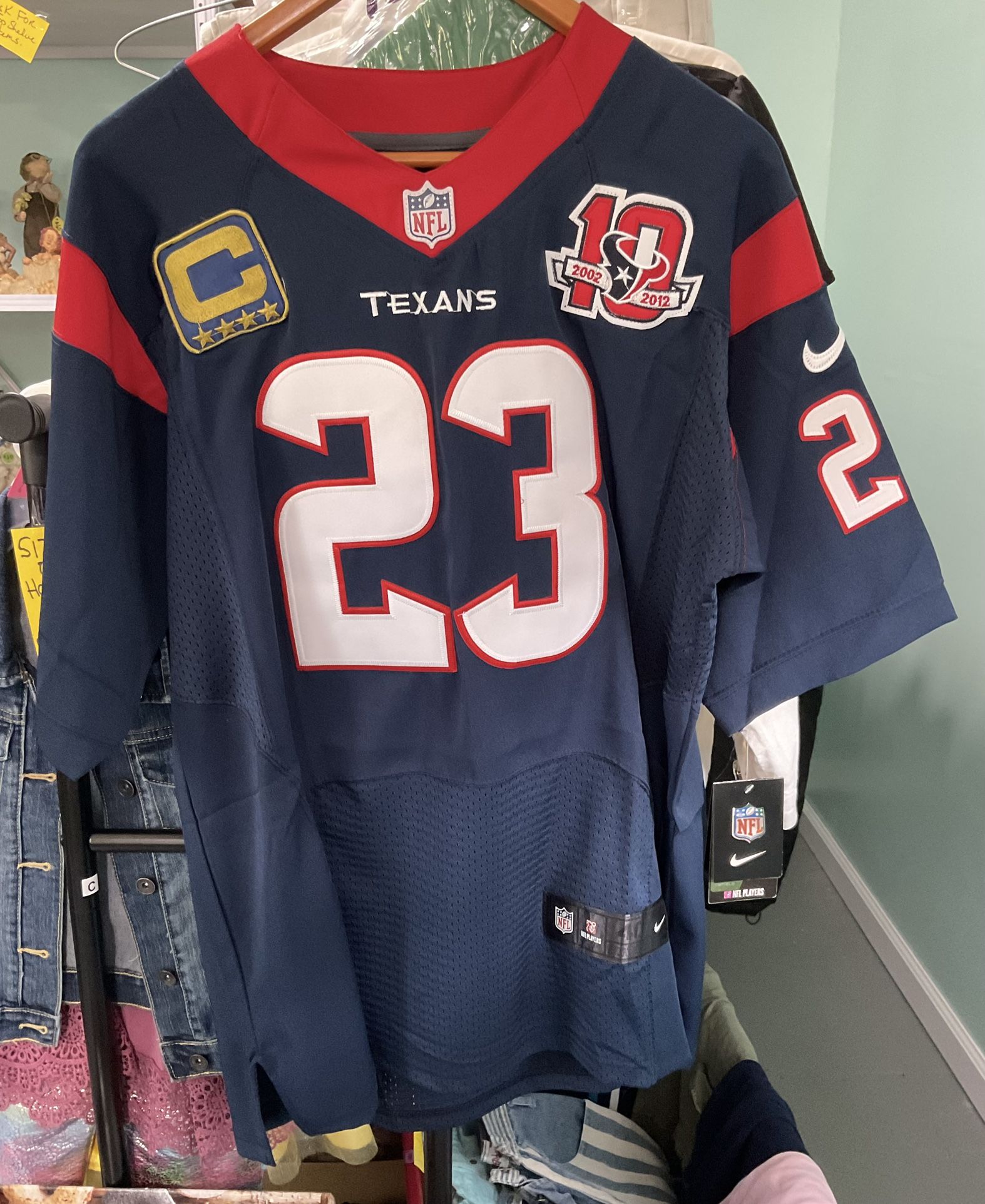 Texans FOSTER 23 Jersey With Captains Gold patch - New With Tags 