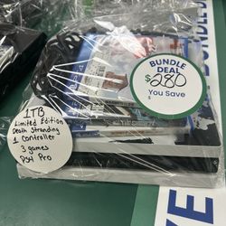 PS4 Pro 1Tb Limited Edition Death Standing With 1 Controller and 3 Games 