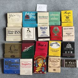 Vintage USA Matchbooks, Restaurants & Hotels, 1970s–1990s Advertising Ephemera