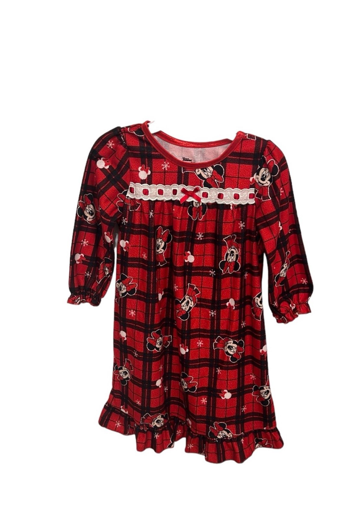 Minnie Mouse Christmas Holiday Toddler Girl Long Sleeve Nightgown Pajamas