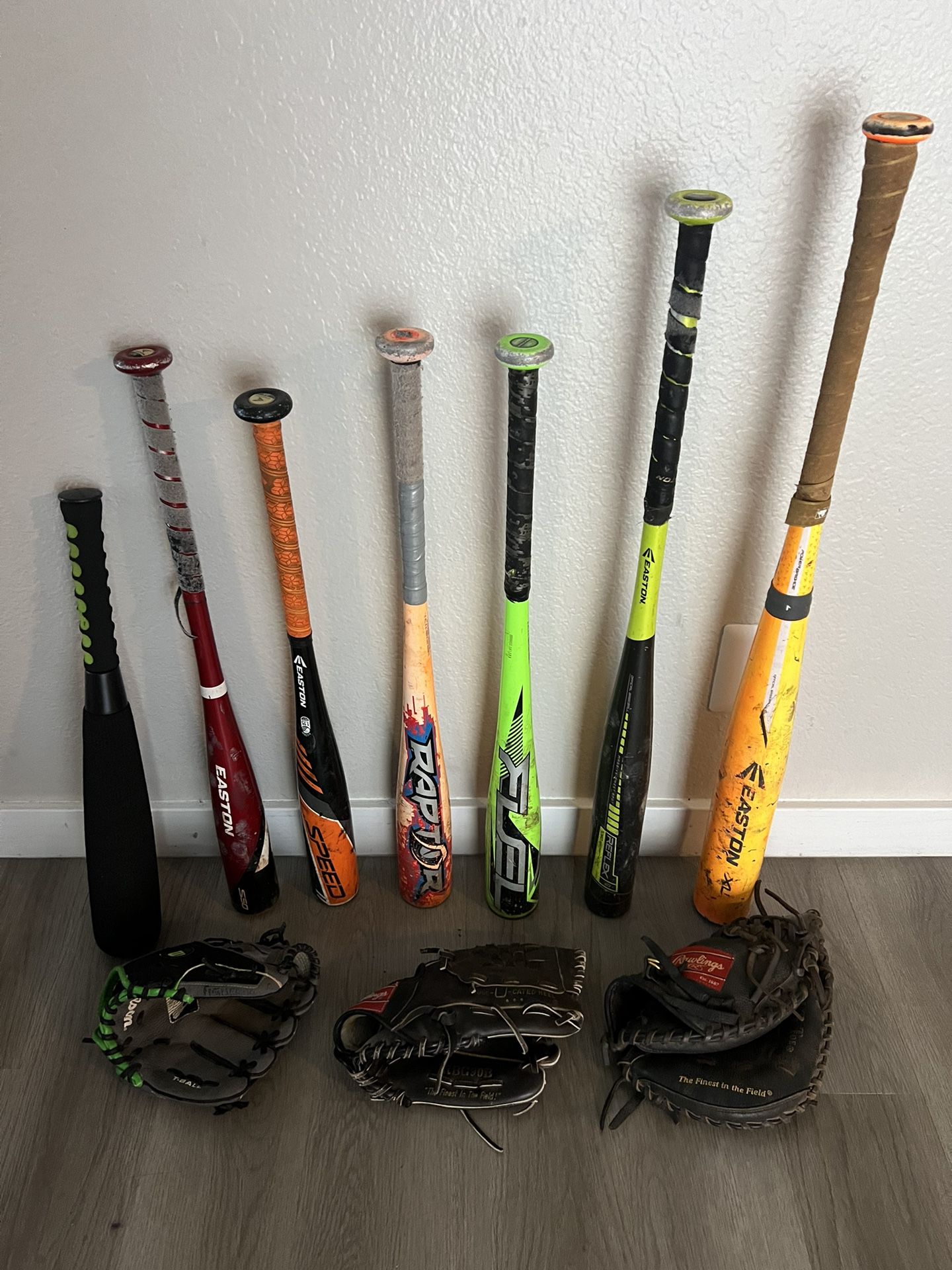 Baseball Bats And Gloves 