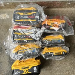 DeWalt batteries 60 V and 20 V assorted prices
