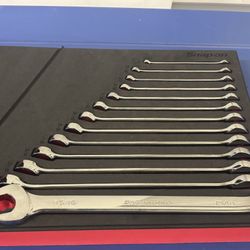 Snap-on Tools 13 pc 12-Point SAE Flank Drive® Plus Combination Wrench Set with PRO-FI™ Organization (1/4–15/16"
