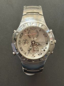Vintage 41mm Seiko 7t32-7H80 Premier Men's Quartz Chronograph Wristwatch Steel