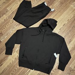 Old Navy Women's Dynamic FleeceFull-Zip Hoodie Sweatshirt And Sweatpants