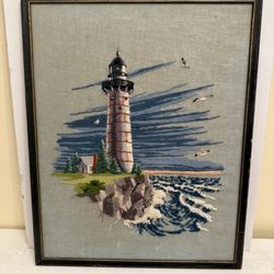 Vintage Lighthouse Crewel 