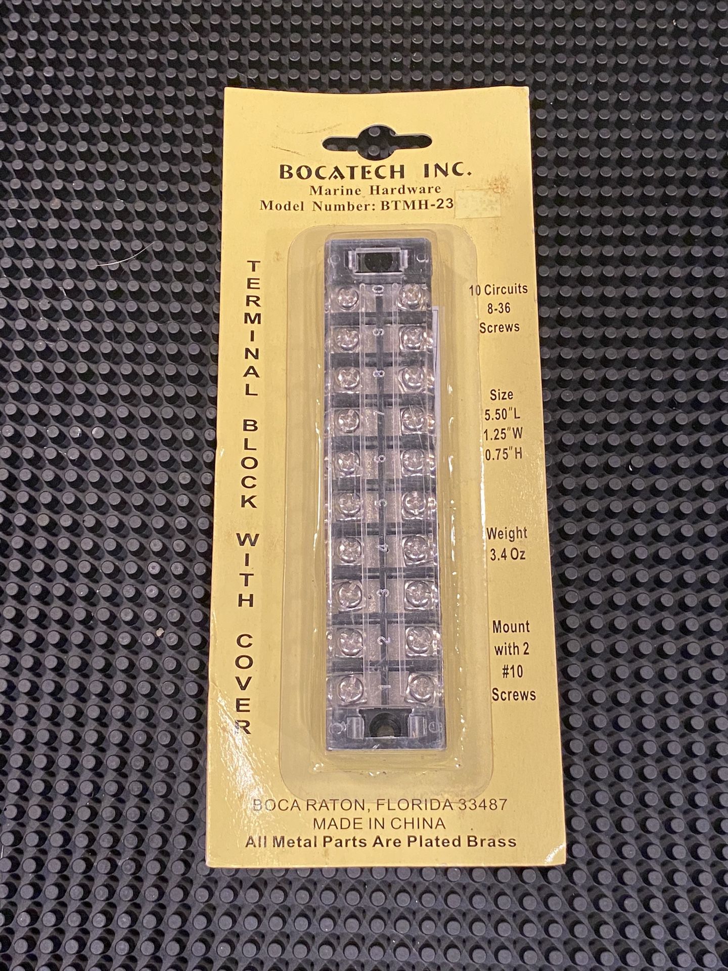 Bocatech Inc. 10 Circuit Terminal Bar With Cover. New In Package.
