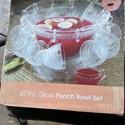 Glass Punch Bowl