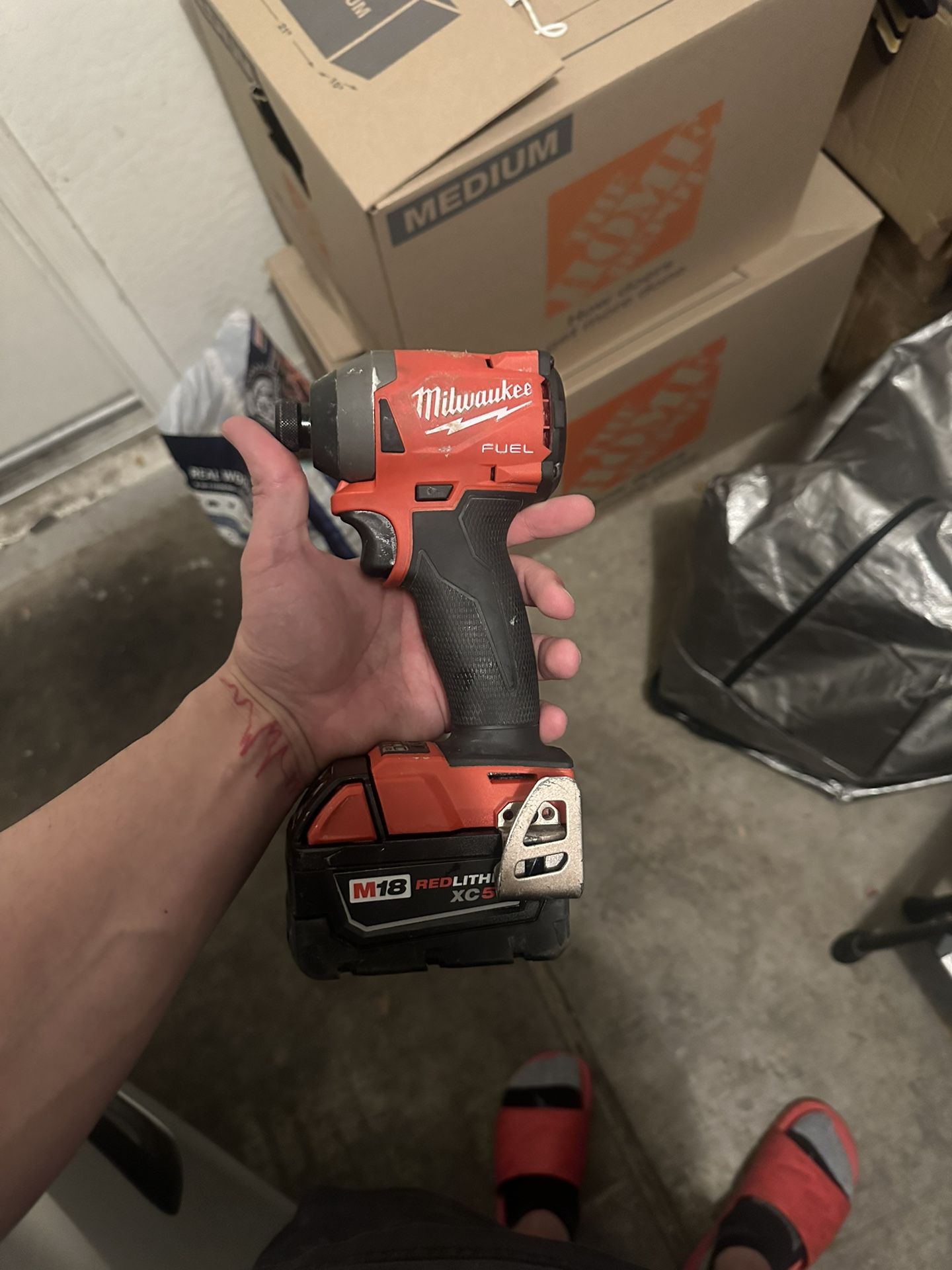 Milwaukee M18 Drill with 5.0 Battery