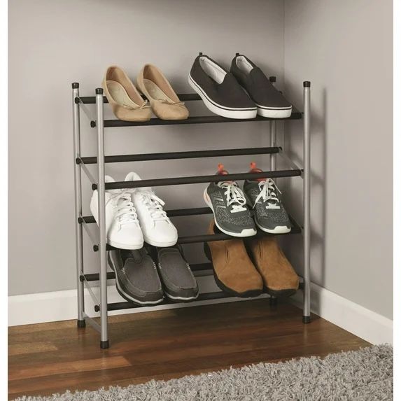 Mainstays 4-Tier Expandable Shoe Rack