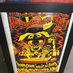 Jim Phillips Signed & Numbered KFAT Halloween Party Poster Moby Grape Bob Brazman Boulder Creek Theater 1977 Concert 