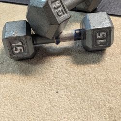 CAP Iron Dumbbells, 2 X 15lbs