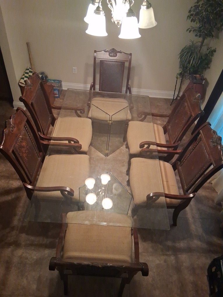 Glass Dinning Table & Chairs