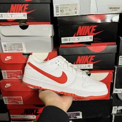 DS Nike Dunk Low White Picante Red size 10