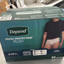 Depend absorbent underwear for elderly
