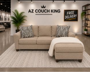Reversible Chaise Gray Sectional Couch-FREE DELIVERY 🚚
