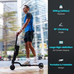 Foldable Electric Scooter 15mph, 12-Mile Range, Lightweight Adult E-Scooter 