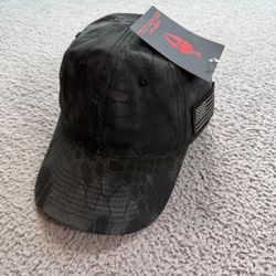 Kryptek Typhon Black Camo Tactical Cap Adjustable Strapback