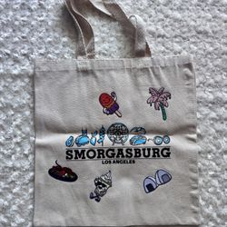 Canvas tote bag with Smorgasburg Los Angeles design