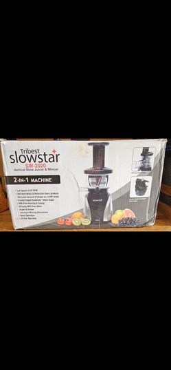 BRAND NEW Tribest Slowstar SW-2020 Vertical Slow Juicer & Mincer