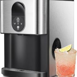 Portable Nugget Ice Maker Countertop, Self-Dispensing Pebble Ice Maker, 44 lbs/Day 