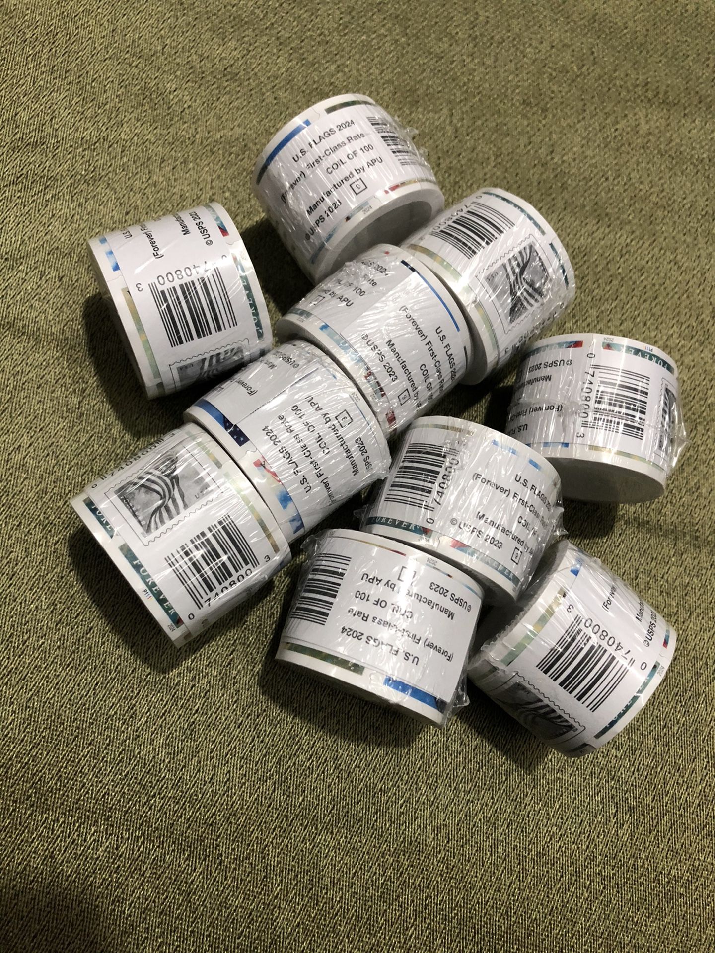 10 Rolls Flag 2024 Forever Stamps