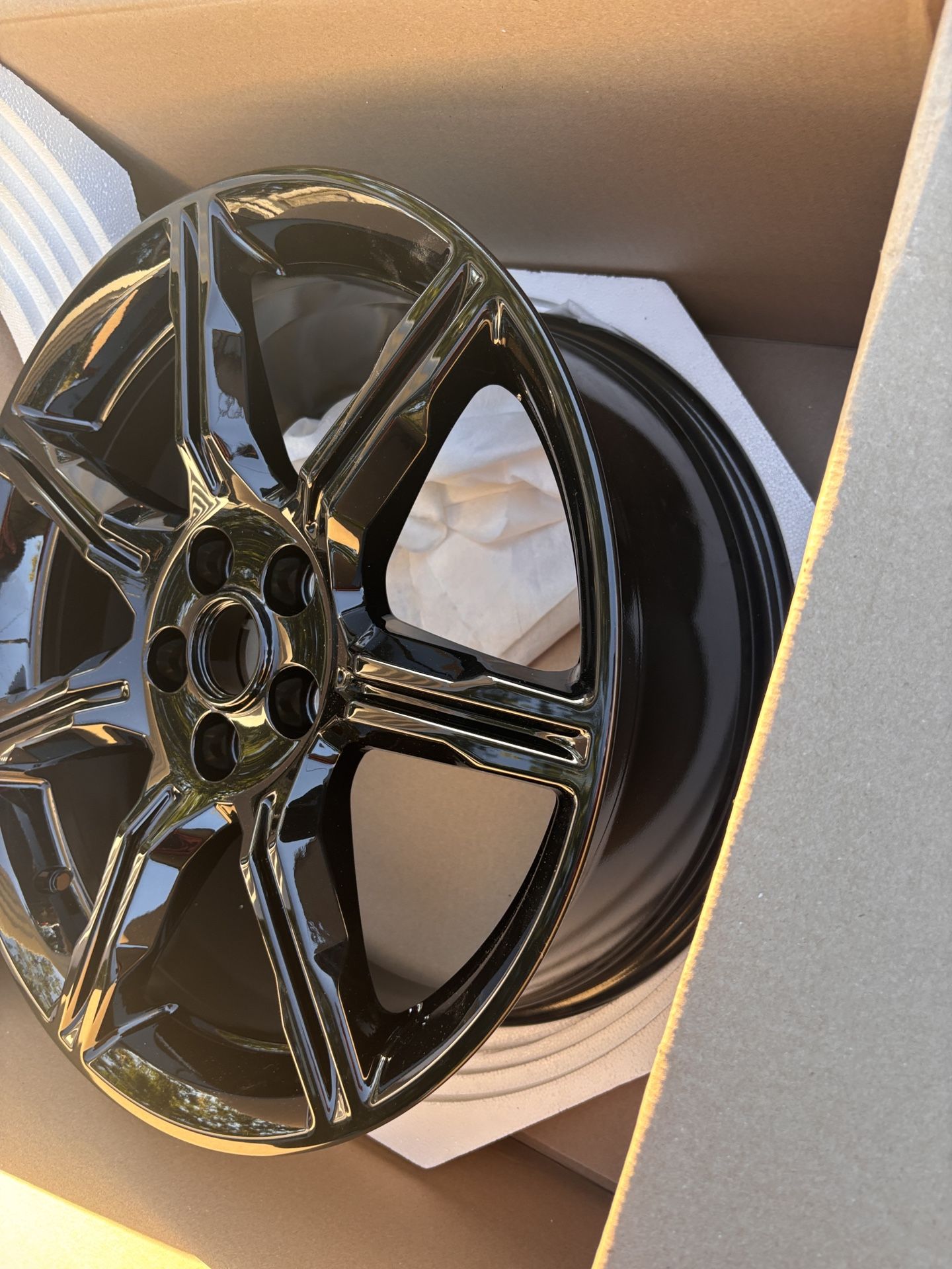 7 Spoke Black Alloy Mustang Rims (4)