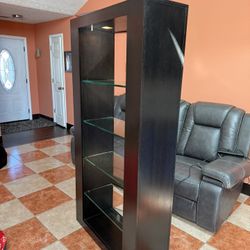 Bookshel W Glass Shells 