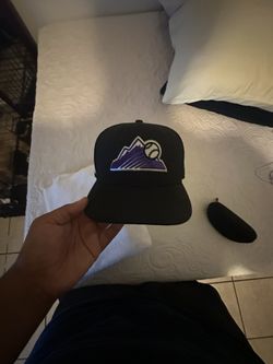 Purple And Black Rockies Fitted 7 3/8