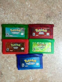 Game Boy Advance Pokemon Games.