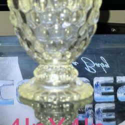 Vintage Avon Bubble Glass Footed Pedestal Compote / Candy Dish  Bowl 4"