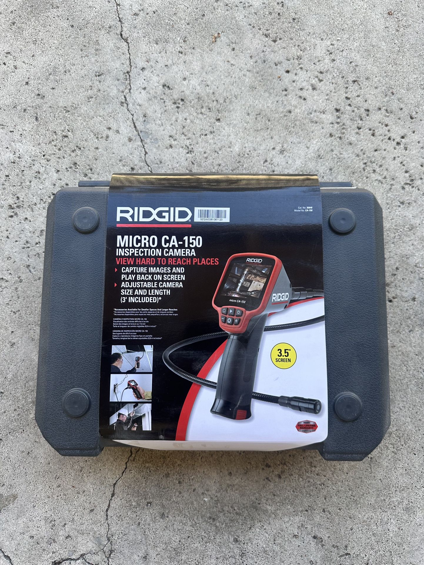 RIDGID CA-150 Micro Visual Inspection & Diagnostic Handheld Camera w/ 3.5 in. Color Display and Waterproof Camera Cable Options
