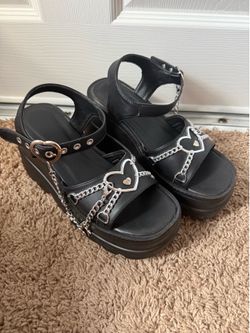 Goth sandal platforms
