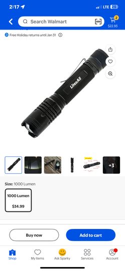 LitezAll 1000 Lumen Rechargeable Tactical Flashlight