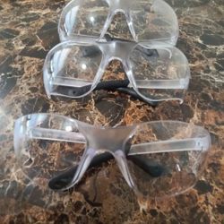 3 Pair Of Safety Goggles