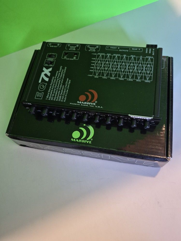 MASSIVE AUDIO 7 BAND EQUALIZER WITH 8V LINEDRIVE ( BRAND NEW PRICE IS LOWEST INSTALL NOT AVAILABLE )
