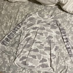 Holister White Camo Long Sleeve 