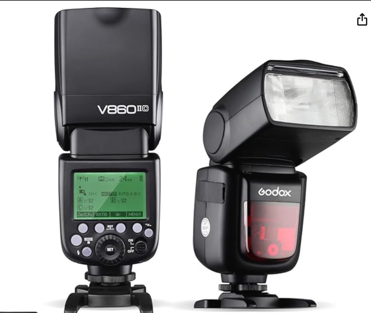 Godox V860II-C V860IIC TTL Flash for Canon 2.4G Wireless Speedlite, Li-ion Battery