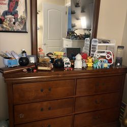 brown wood storage dresser