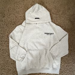 Fear of God Grey Essentials hoodie  Light Oatmeal