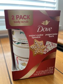 NEW Dove Body Scrub Gift Set (2 Pack) – Sugar Cookie & Peppermint Bark