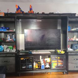 Tv Stand And 2 Bookshelves Set